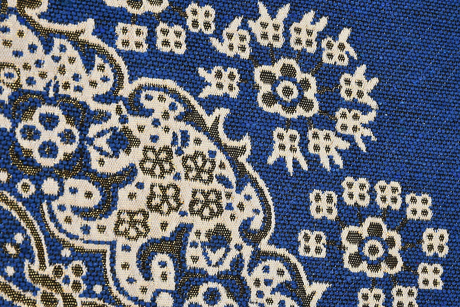 Sparrow World Designer Superfine Exclusive Cotton Carpet | Rug | Living Room | Bedroom | Hall | School | Temple | Bedside Runner | (Blue, 6X9 Feet) - Image 2