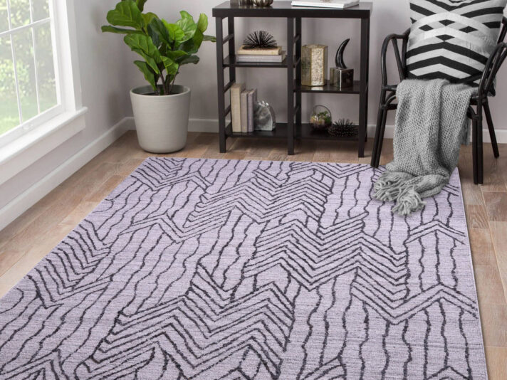 Natural Grey, Geometric Pattern PEQURA Rug