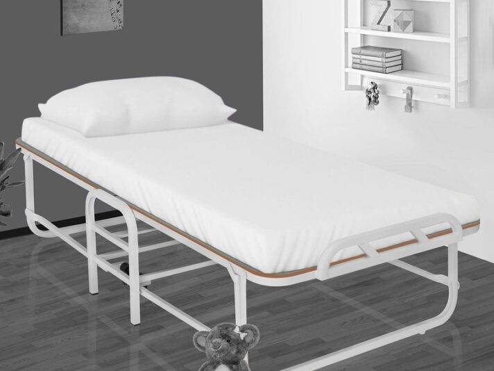 Freddie Roll-Away Single Bed in Grey Finish